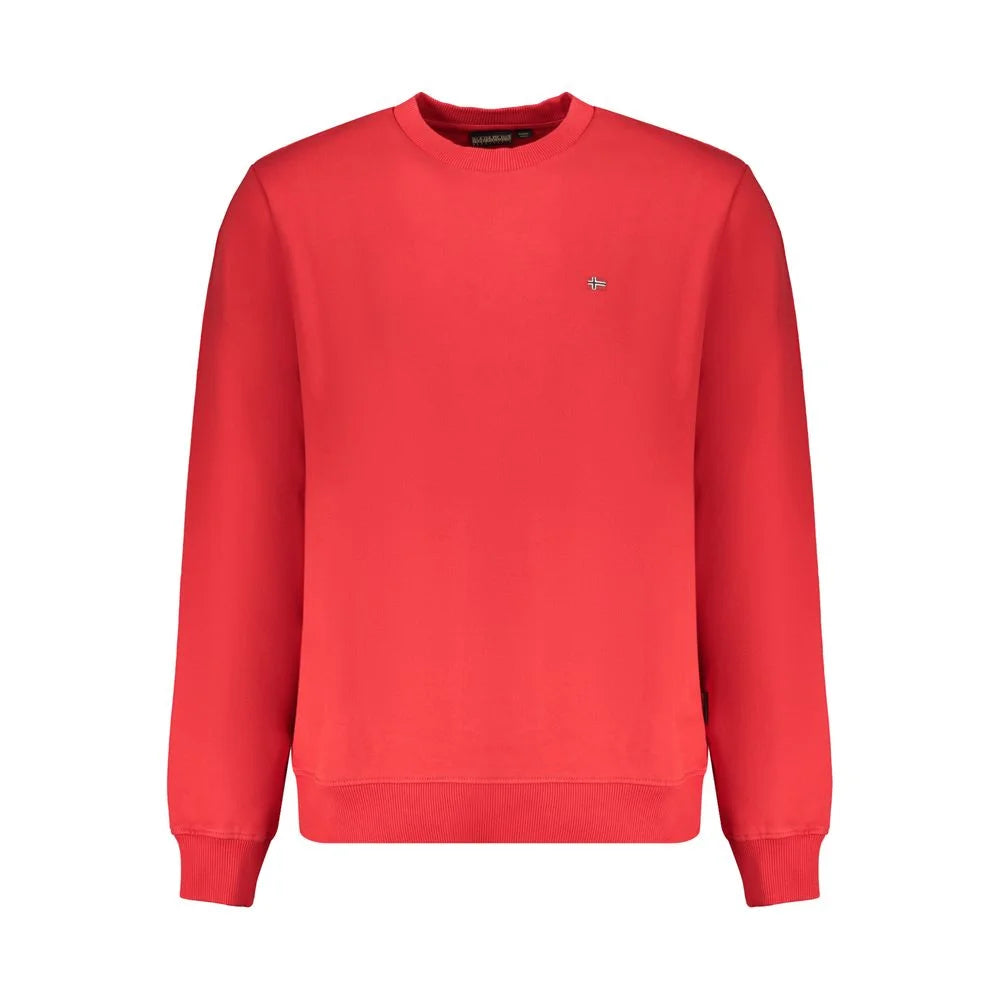 Napapijri Red Organic Cotton Men Sweater - Sweatshirts