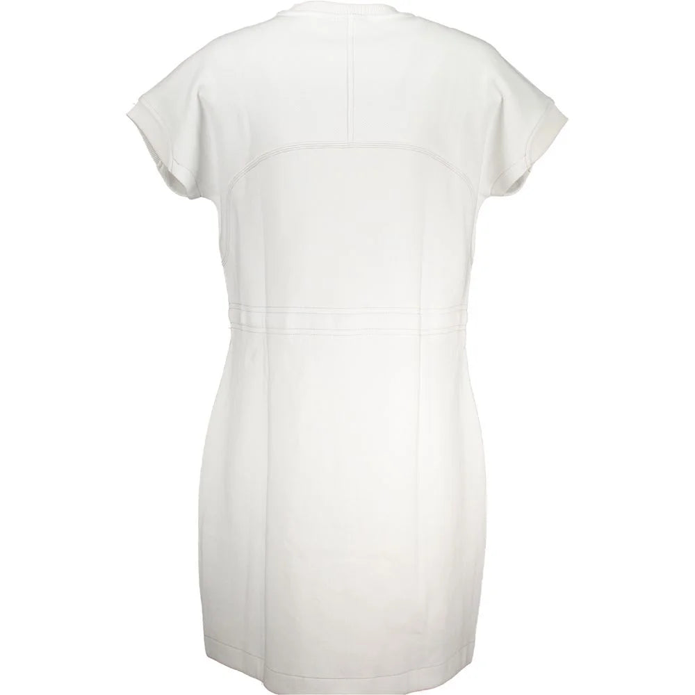 Napapijri White Cotton Dress - XS - Dresses