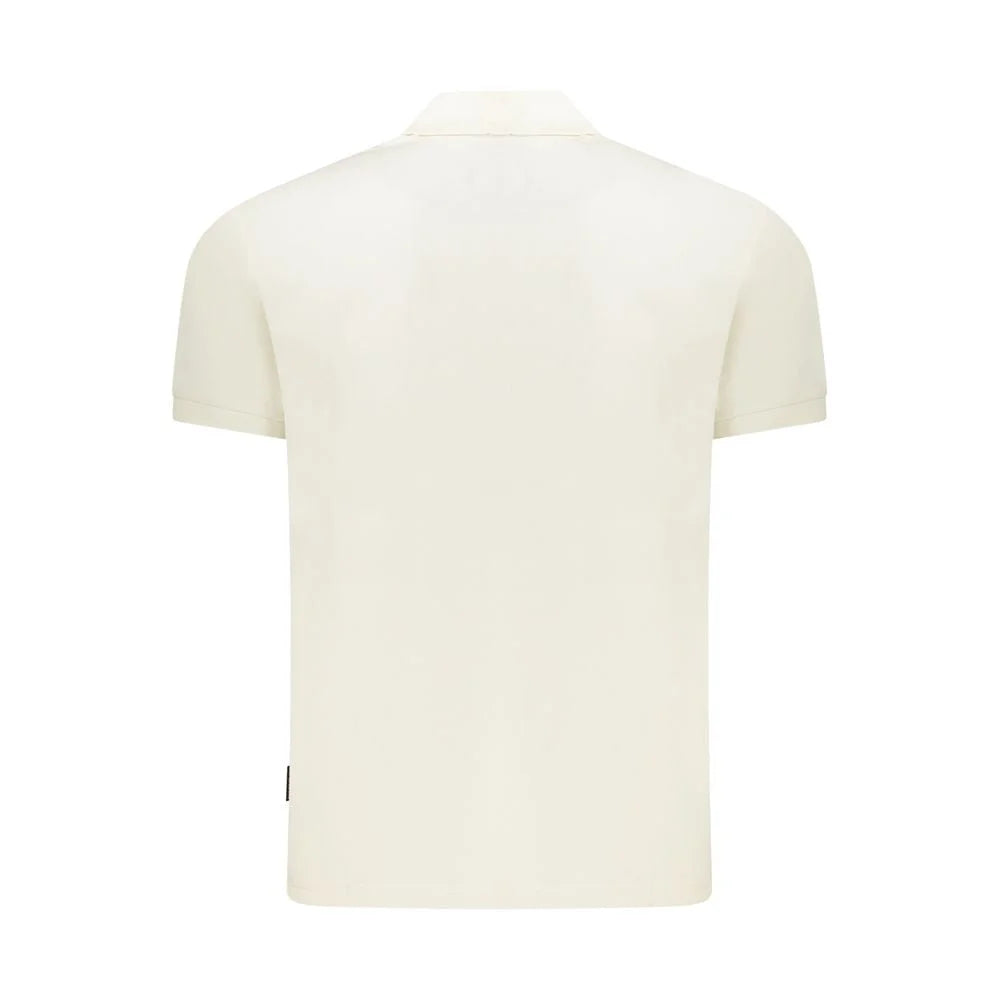 Napapijri White Cotton Men Polo Shirt