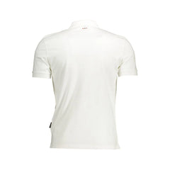Napapijri White Cotton Men Polo Shirt - Polos