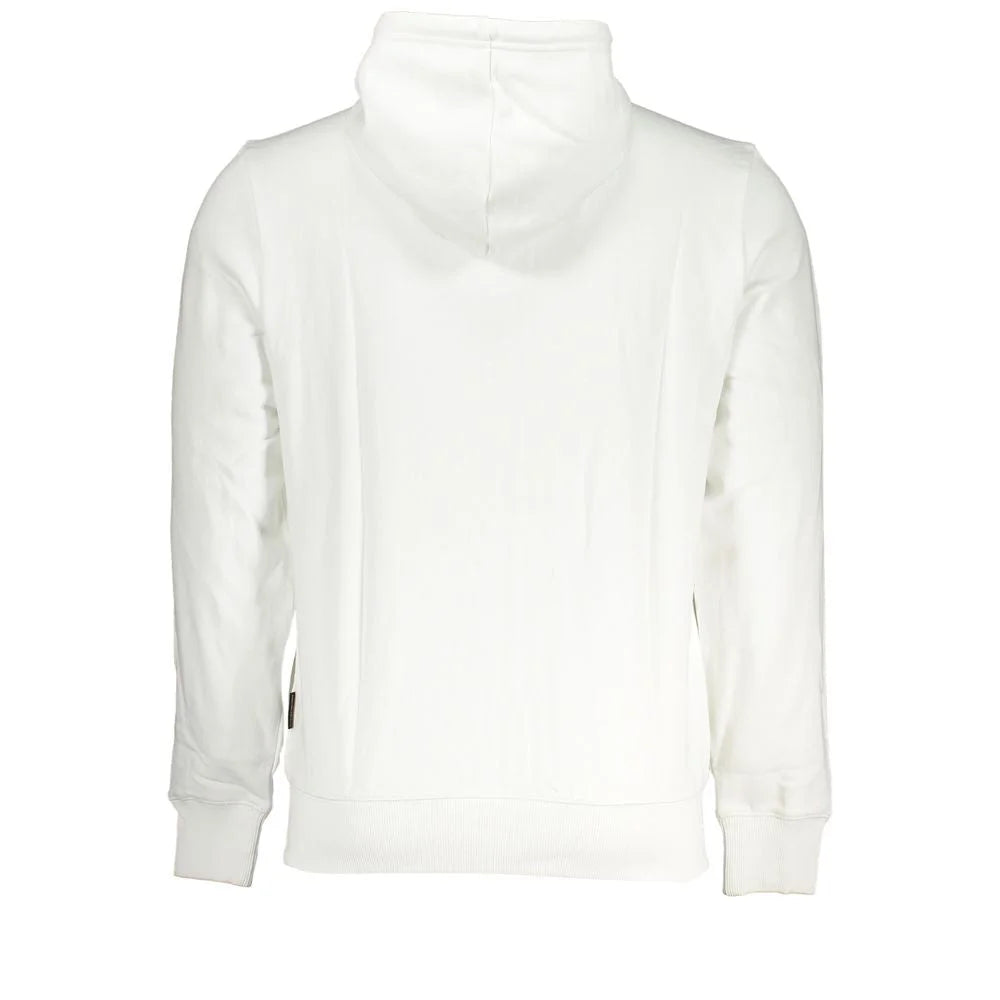 Napapijri White Cotton Men Sweater - S - Hoodies