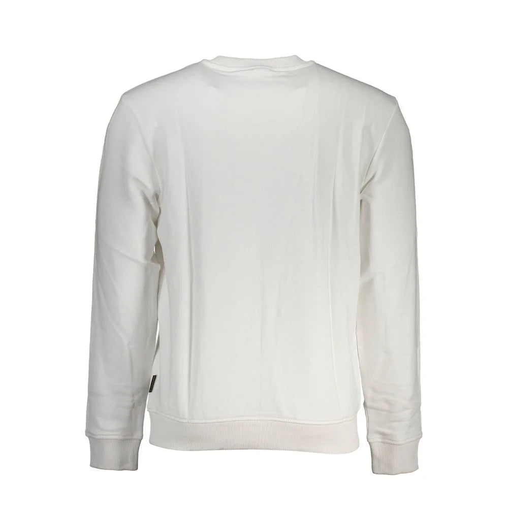 Napapijri White Cotton Men Sweater - Sweatshirts