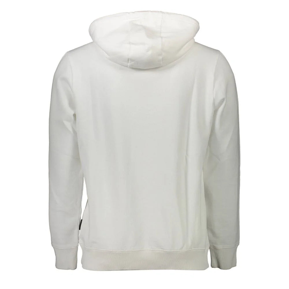 Napapijri White Cotton Men Sweater - XXL - Hoodies
