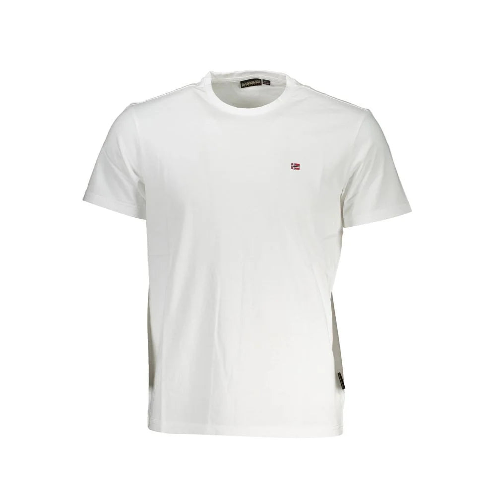 Napapijri White Cotton Men T-Shirt - T-Shirts