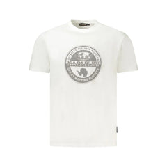 Napapijri White Cotton Men T-Shirt - T-Shirts