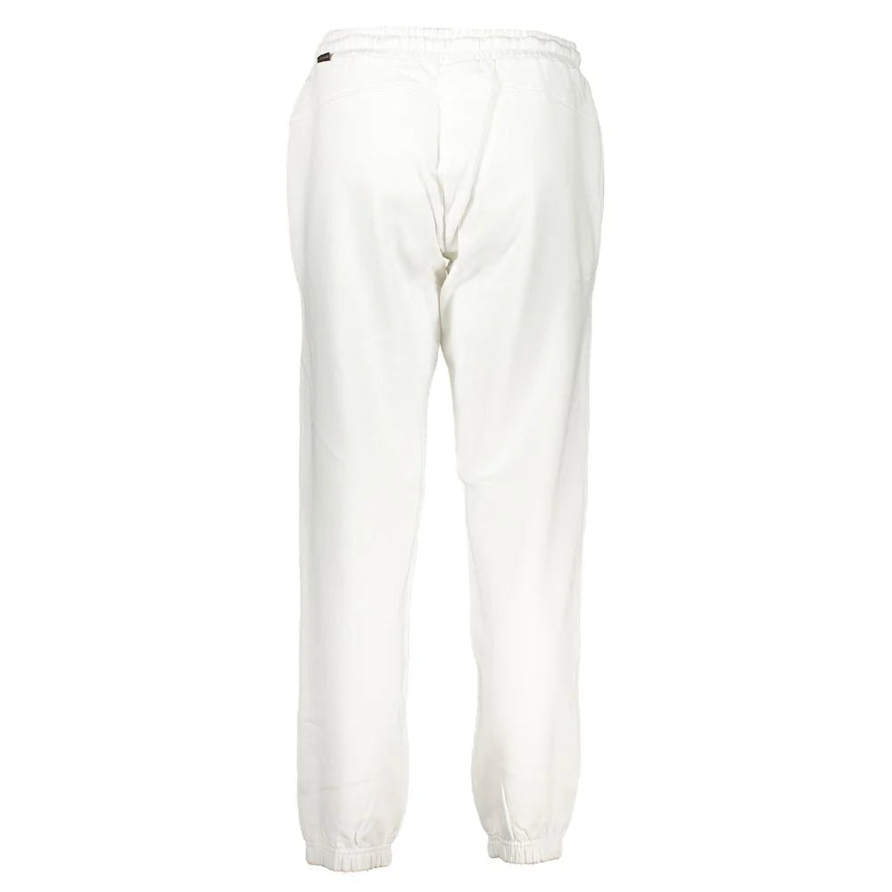 Napapijri White Cotton Pant - Training Pants