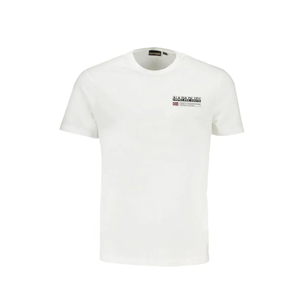 Napapijri White Cotton T-Shirt - L