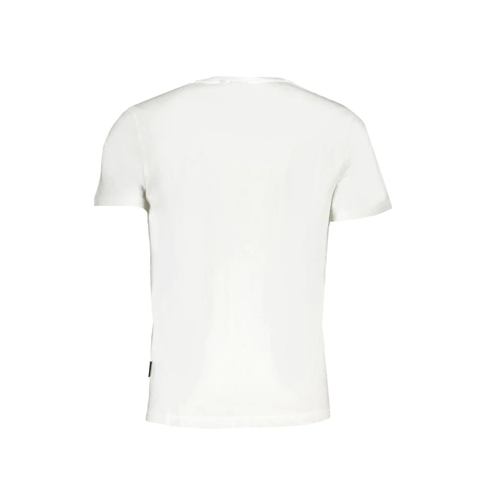 Napapijri White Cotton T-Shirt - L