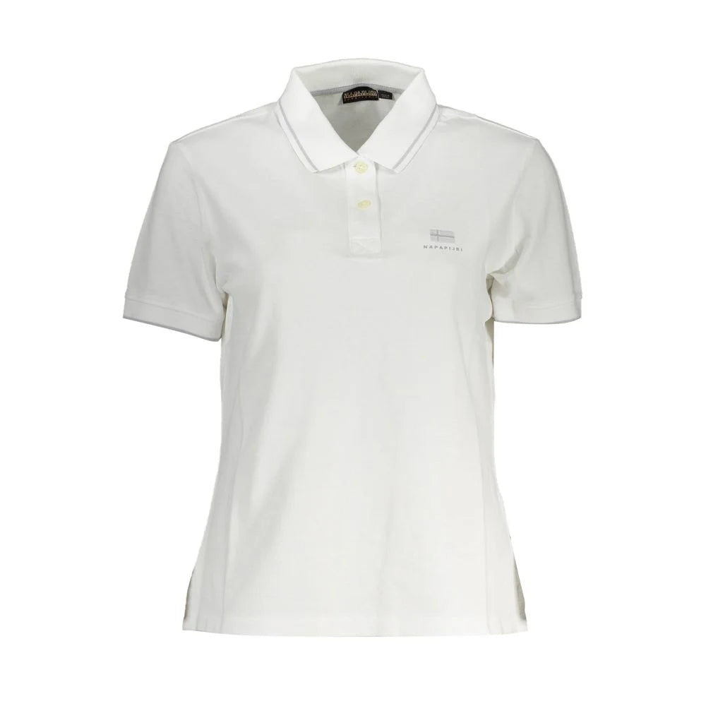Napapijri White Cotton Women Polo Shirt - Polos