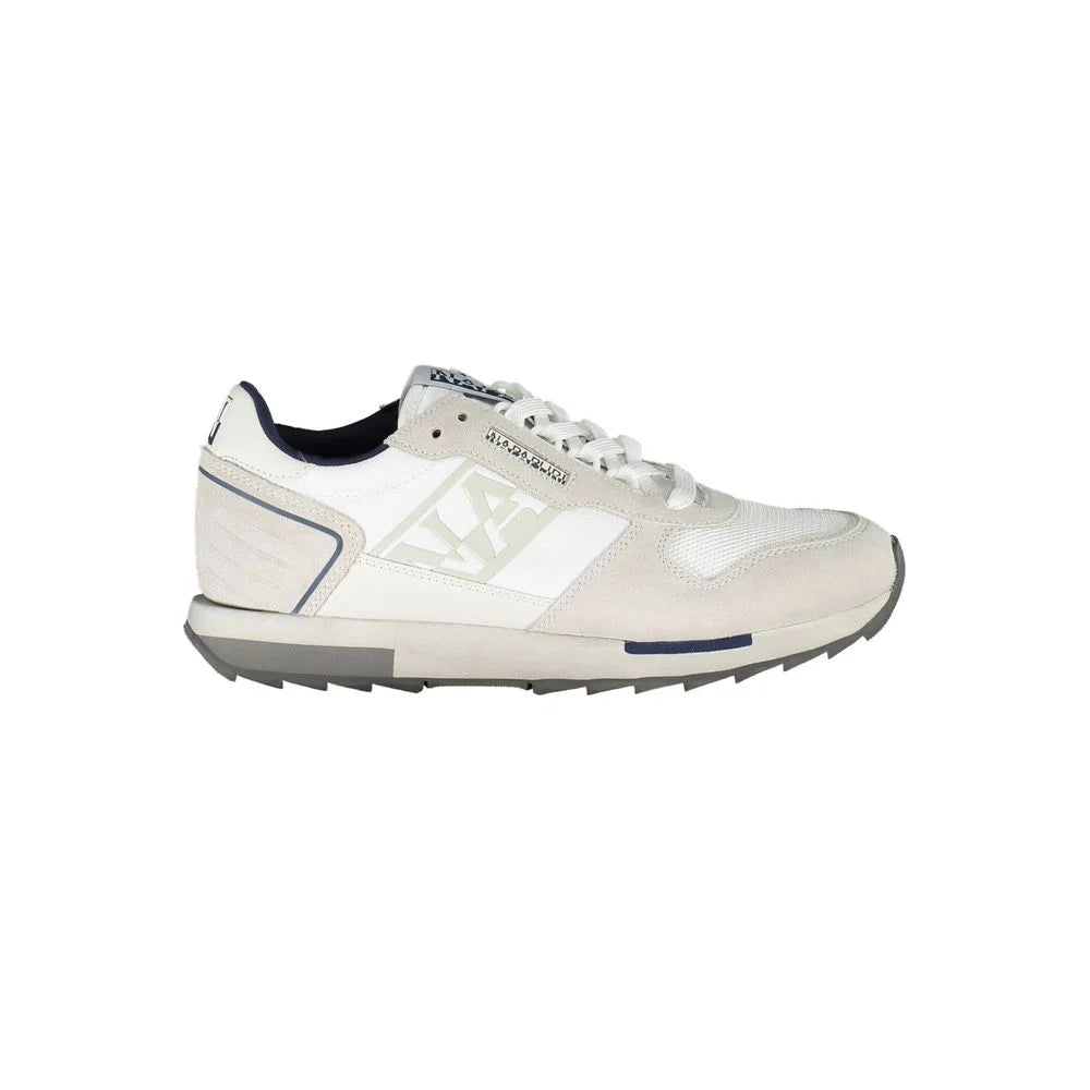 Napapijri White Leather Men Sneaker - EU44/US11 - Sneakers