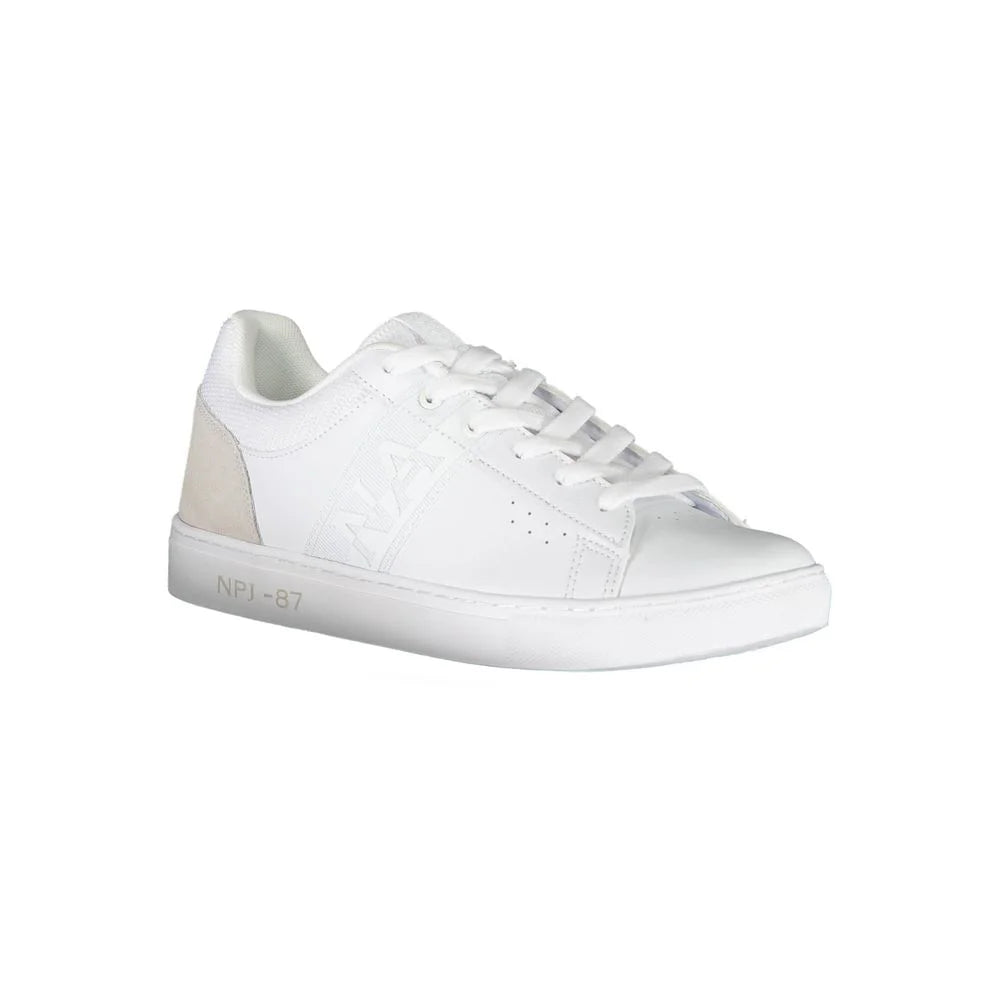 Napapijri White Leather Men Sneaker - Sneakers