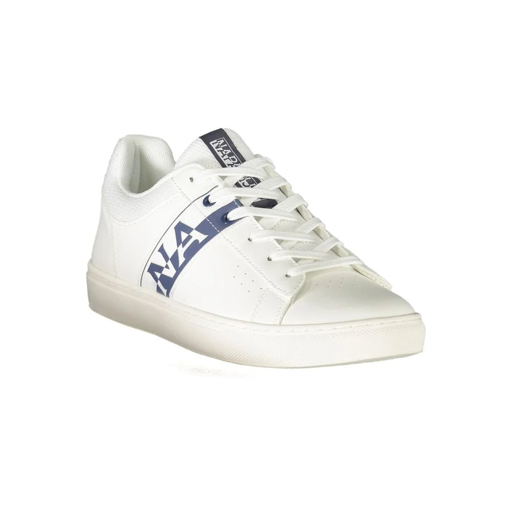 Napapijri White Leather Men Sneaker - Sneakers