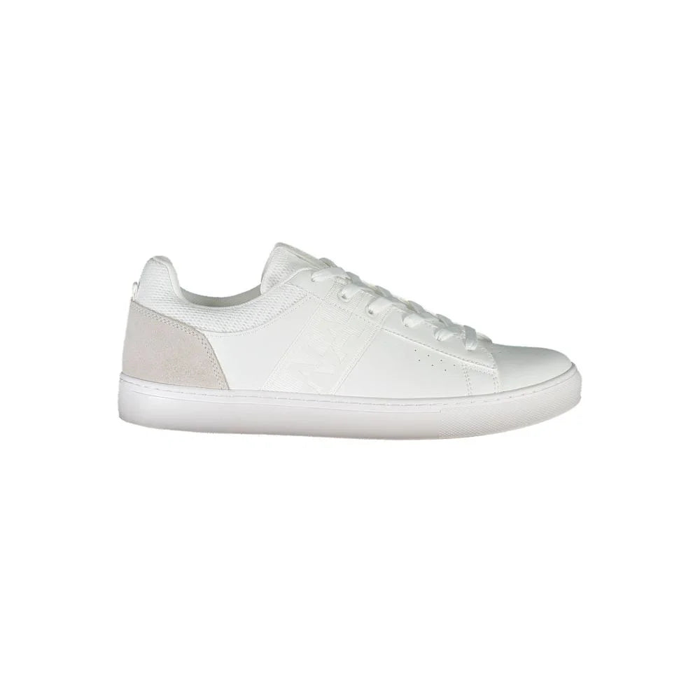 Napapijri White Leather Men Sneaker - Sneakers