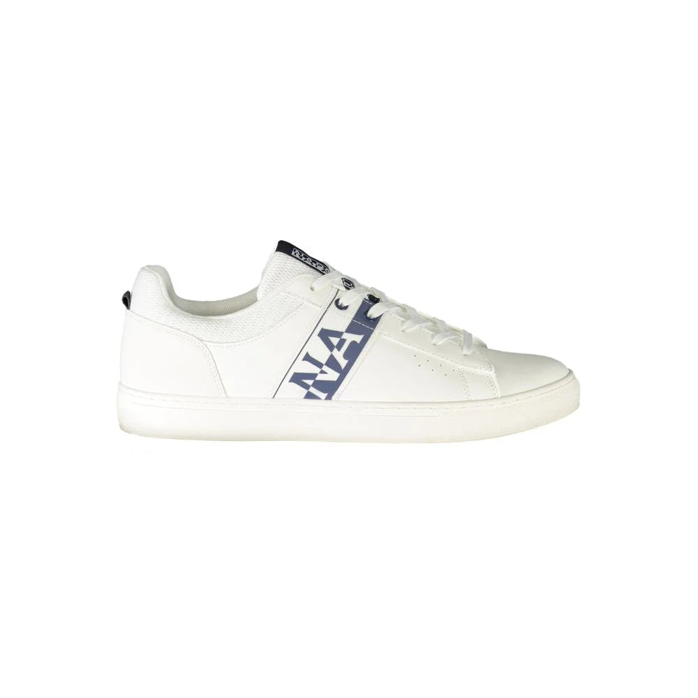 Napapijri White Leather Men Sneaker - Sneakers