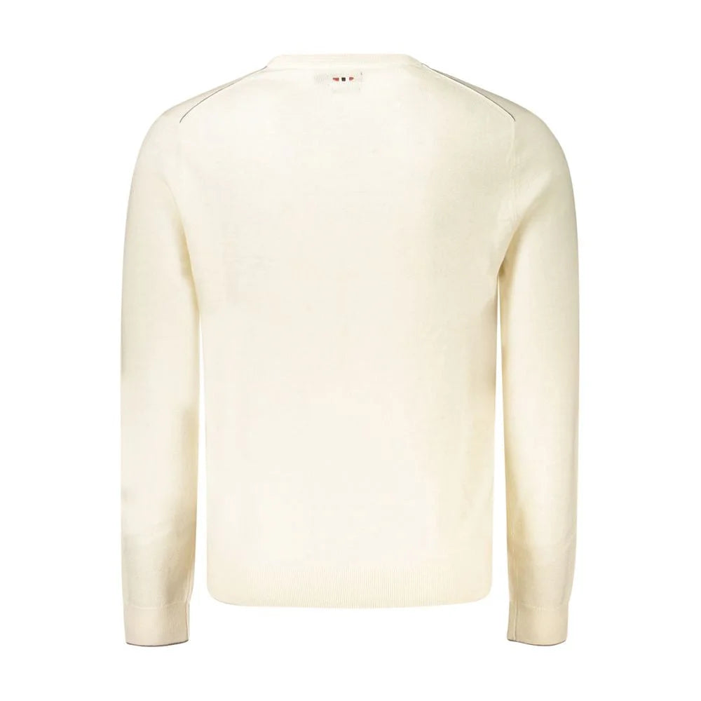 Napapijri White Wool Men Sweater - Sweaters