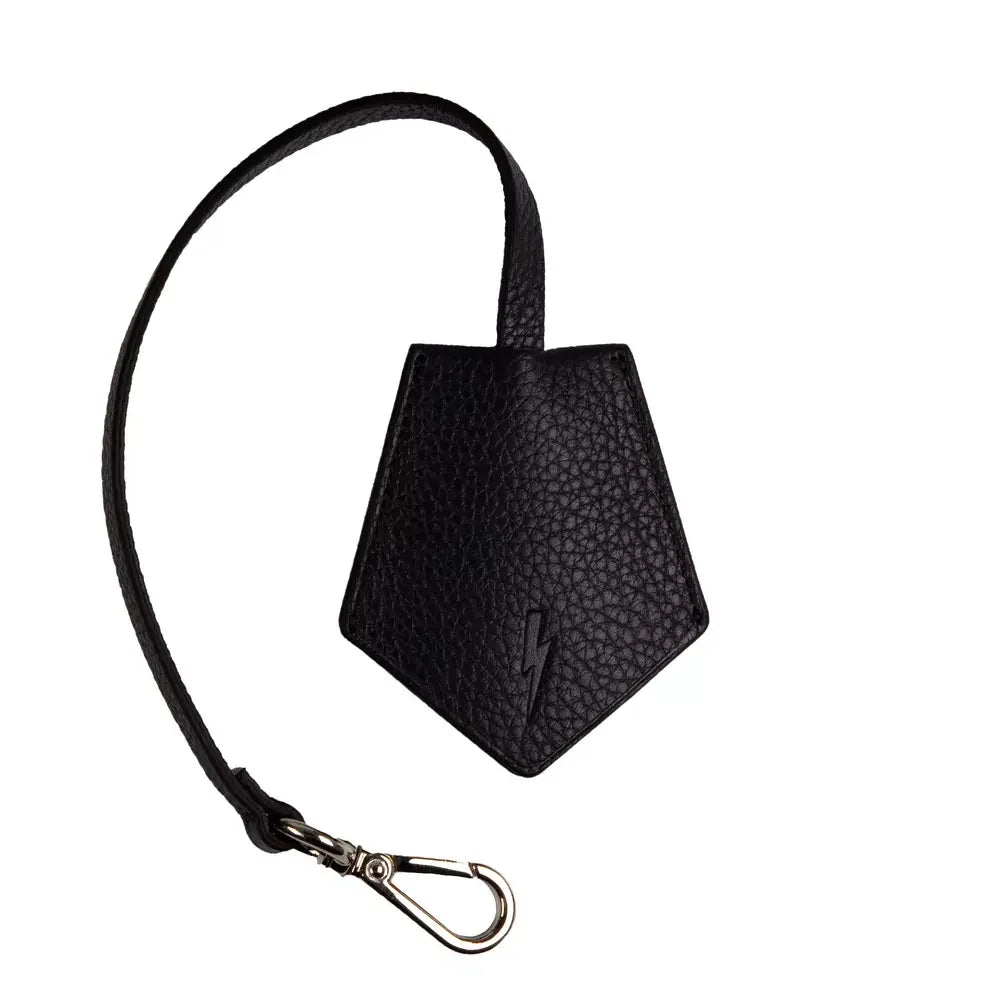 Neil Barrett Black Leather Men’s Keychain - Keychains