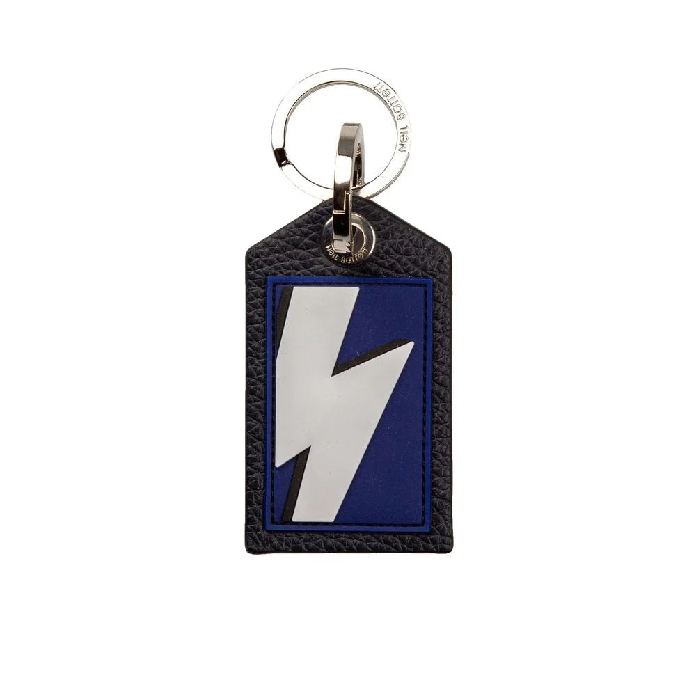 Neil Barrett Blue Leather Men’s Keychain - Keychains