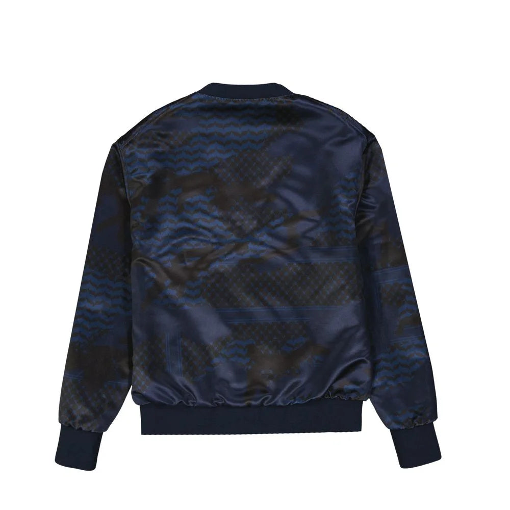 Neil Barrett Blue Polyester Bomber - L