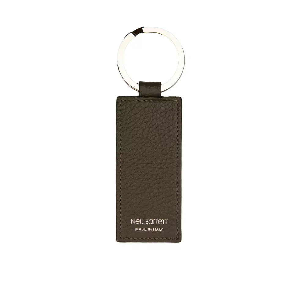 Neil Barrett Green Leather Men Keychain - Keychains