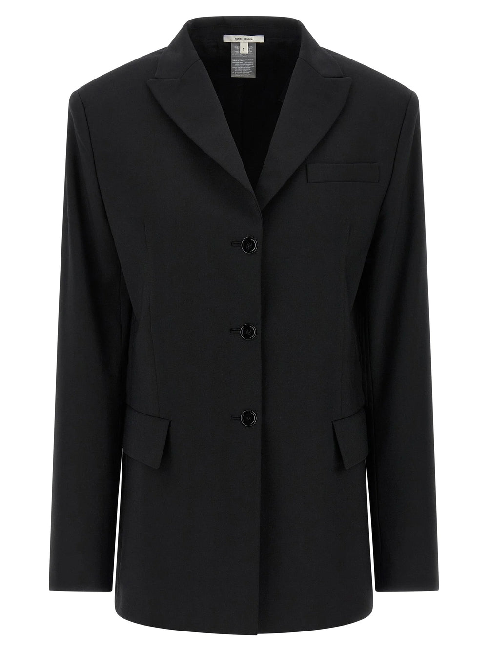 Nensi Dojaka Black Virgin Wool Blazer - IT44
