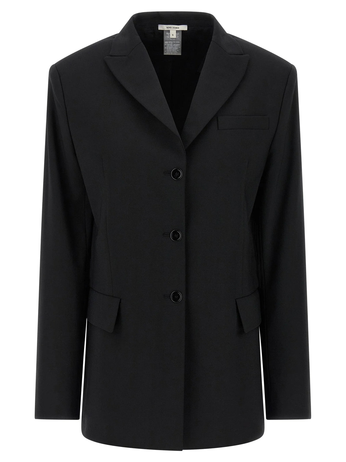 Nensi Dojaka Black Virgin Wool Blazer - IT44