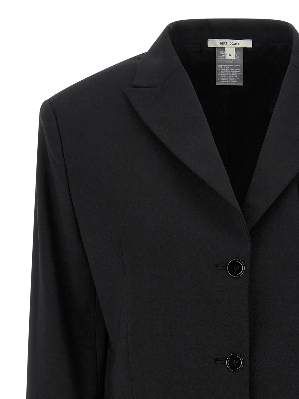 Nensi Dojaka Black Virgin Wool Blazer - IT44