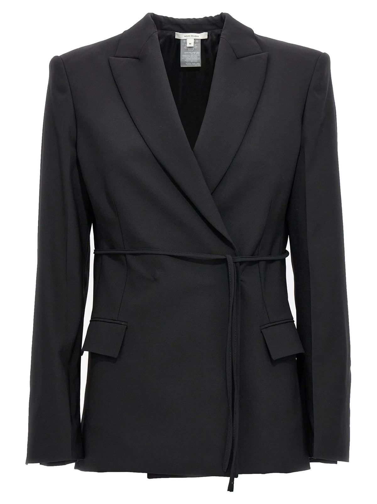 Nensi Dojaka Black Virgin Wool Blazer - M