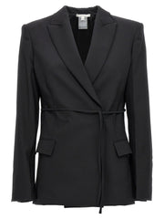 Nensi Dojaka Black Virgin Wool Blazer - M