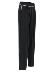 Nensi Dojaka Black Virgin Wool Casual Pants