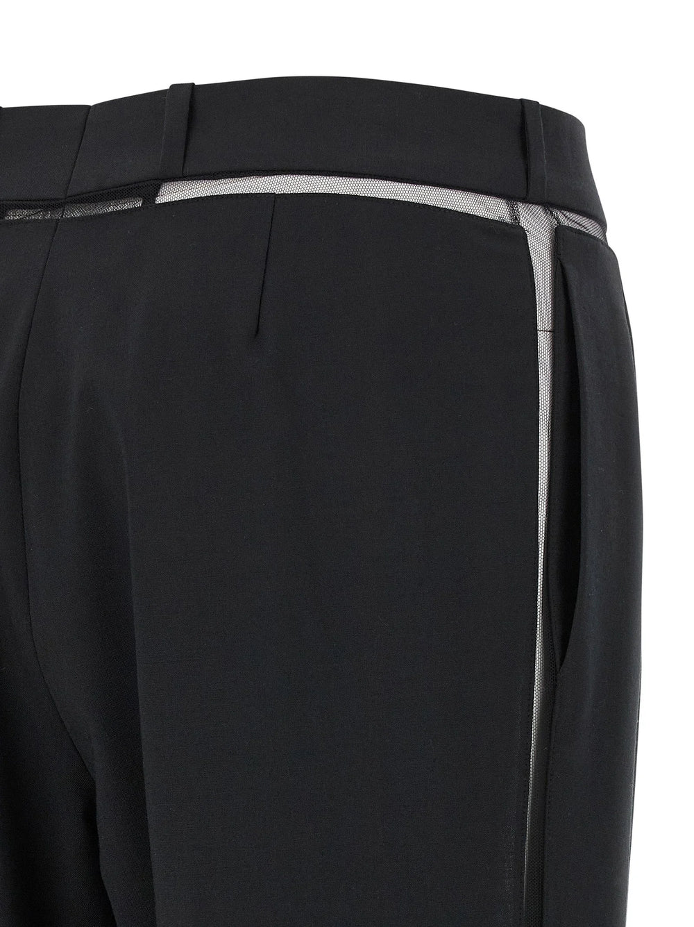 Nensi Dojaka Black Virgin Wool Casual Pants