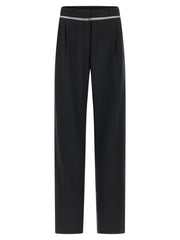 Nensi Dojaka Black Virgin Wool Casual Pants