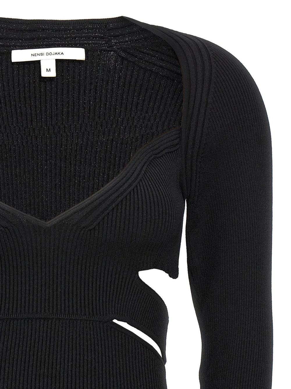 Nensi Dojaka Black Viscose Cardigan