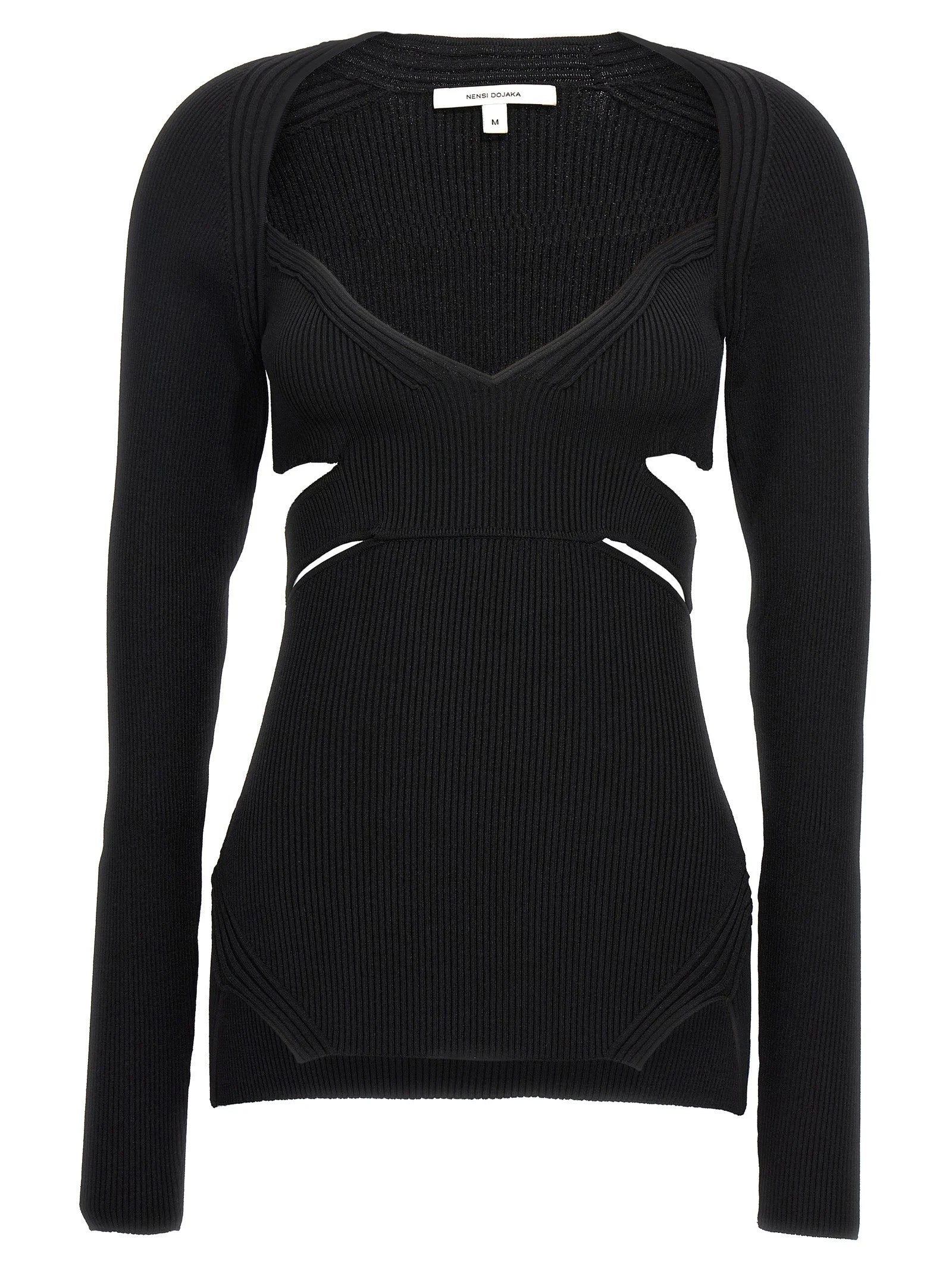 Nensi Dojaka Black Viscose Cardigan