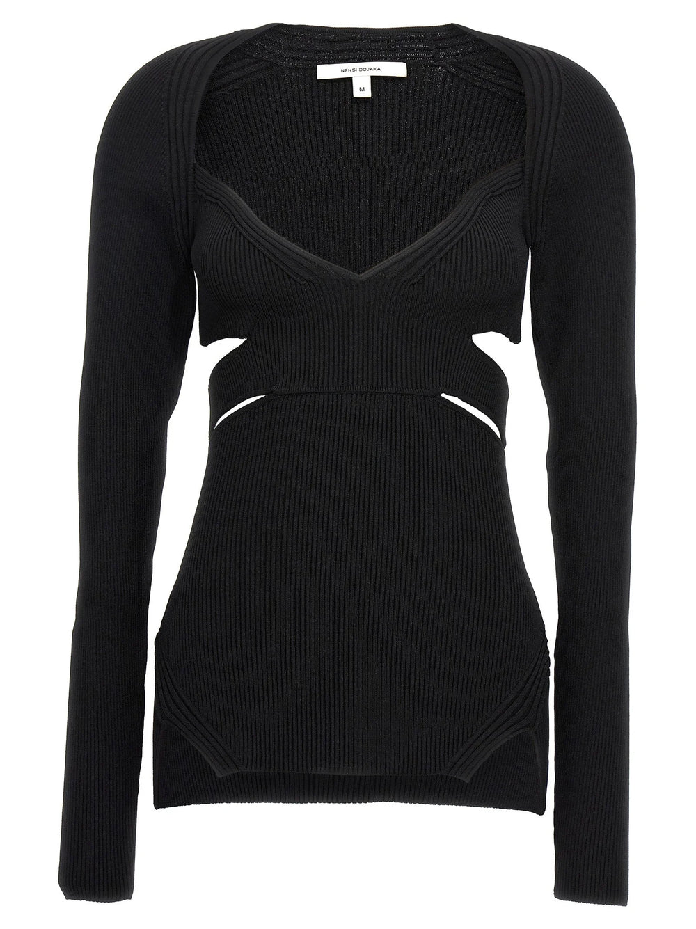 Nensi Dojaka Black Viscose Cardigan