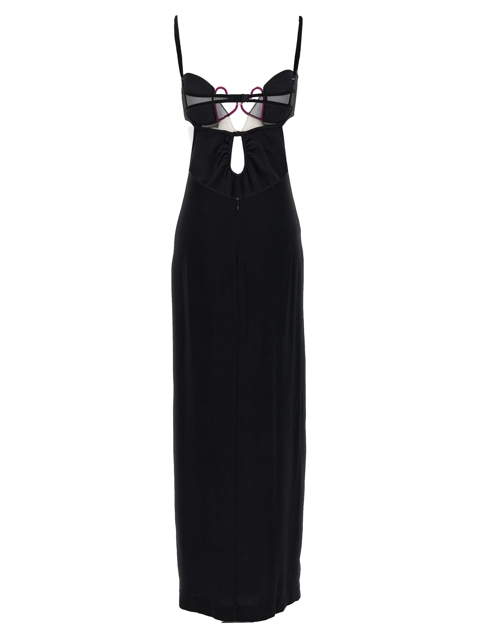 Nensi Dojaka Black Viscose Long Dress