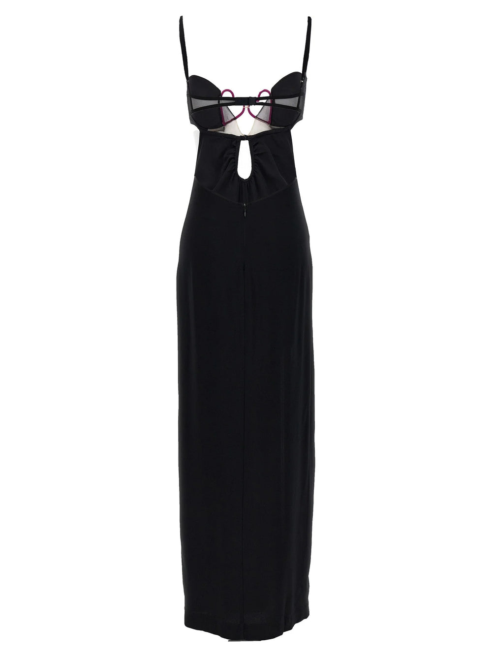 Nensi Dojaka Black Viscose Long Dress