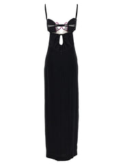 Nensi Dojaka Black Viscose Long Dress