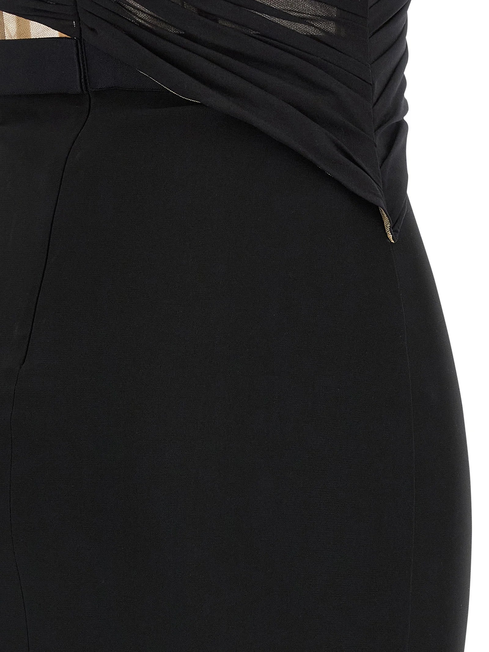 Nensi Dojaka Black Viscose Long Dress