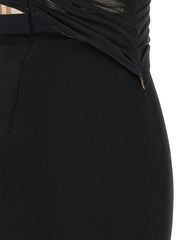 Nensi Dojaka Black Viscose Long Dress