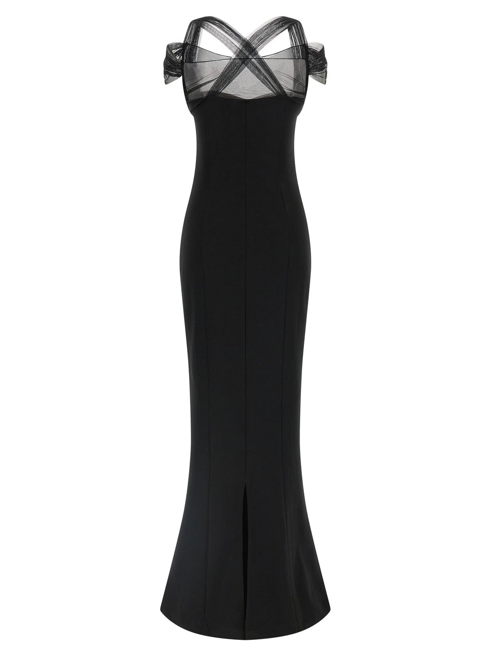 Nensi Dojaka Black Viscose Long Dress