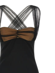 Nensi Dojaka Black Viscose Short Dress - IT40