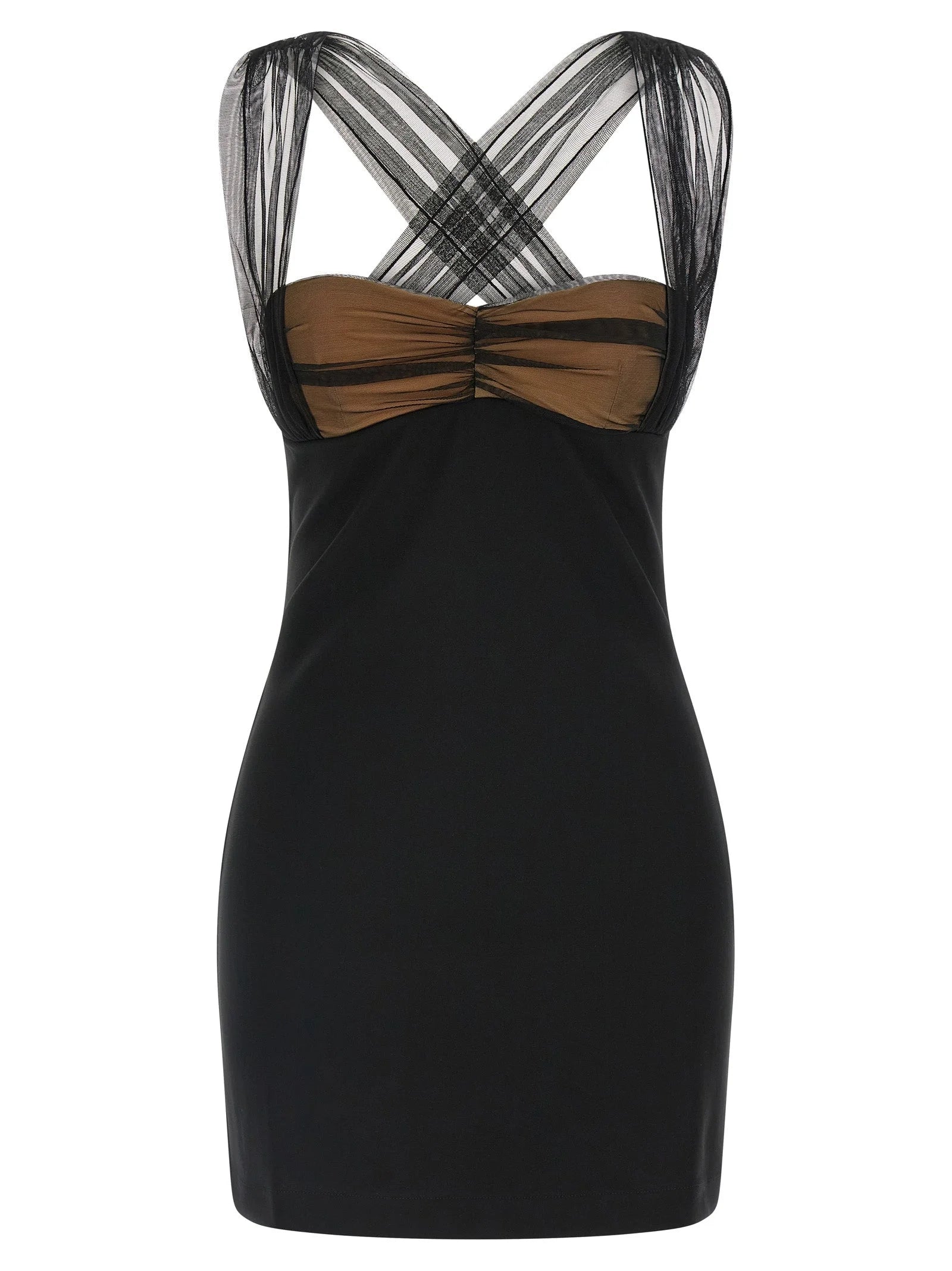 Nensi Dojaka Black Viscose Short Dress - IT40
