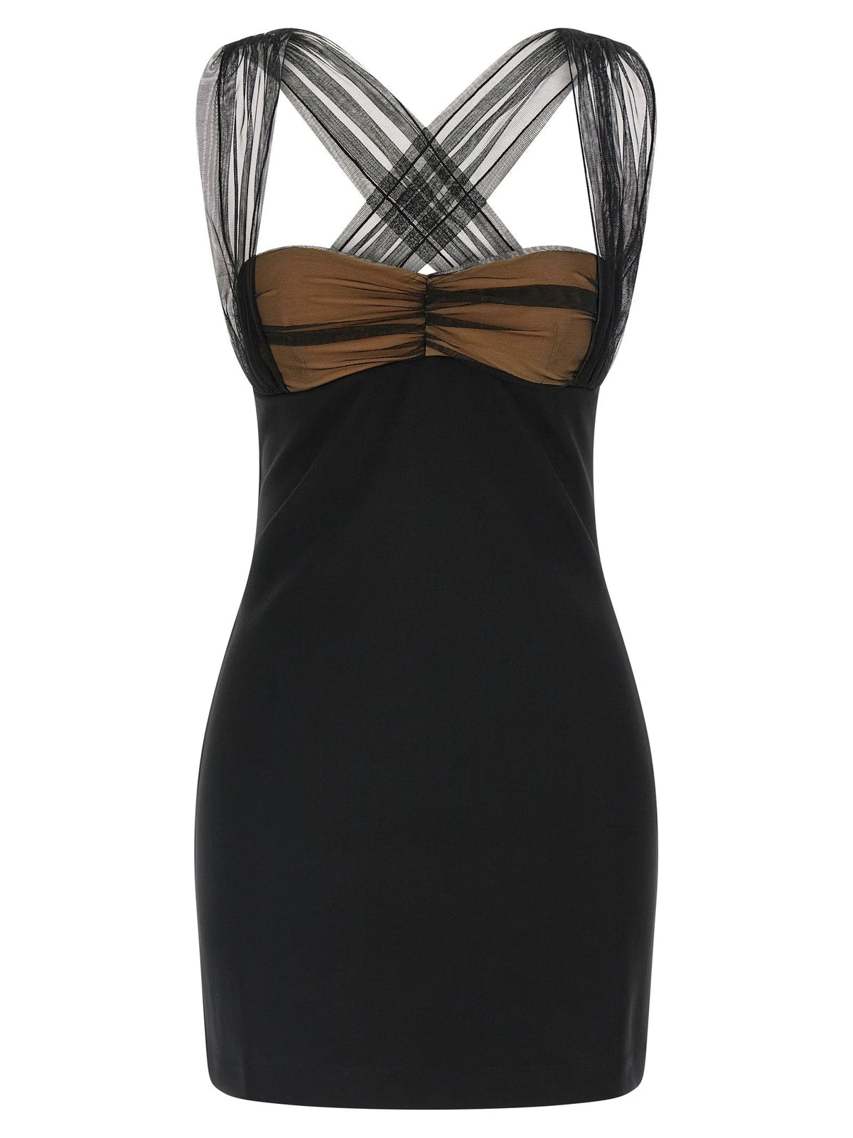 Nensi Dojaka Black Viscose Short Dress - IT40