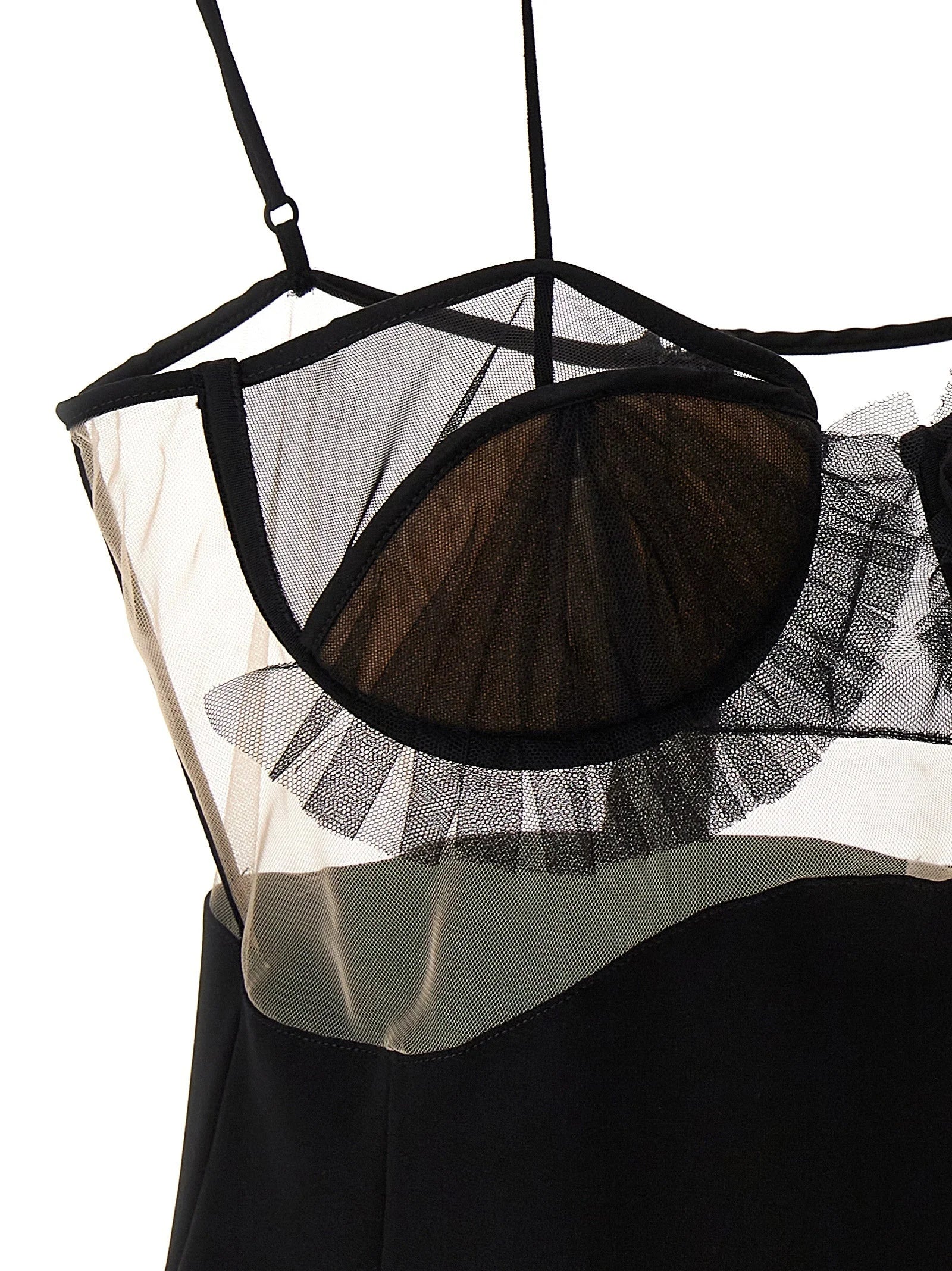 Nensi Dojaka Black Viscose Short Dress - L