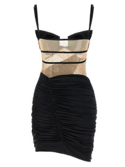 Nensi Dojaka Black Viscose Short Dress - M