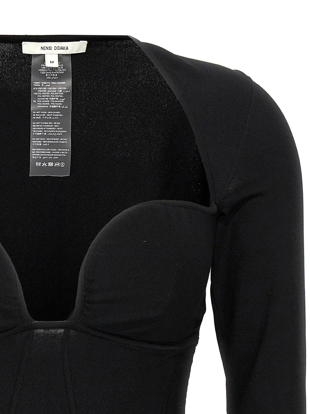 Nensi Dojaka Black Viscose Tank Tops