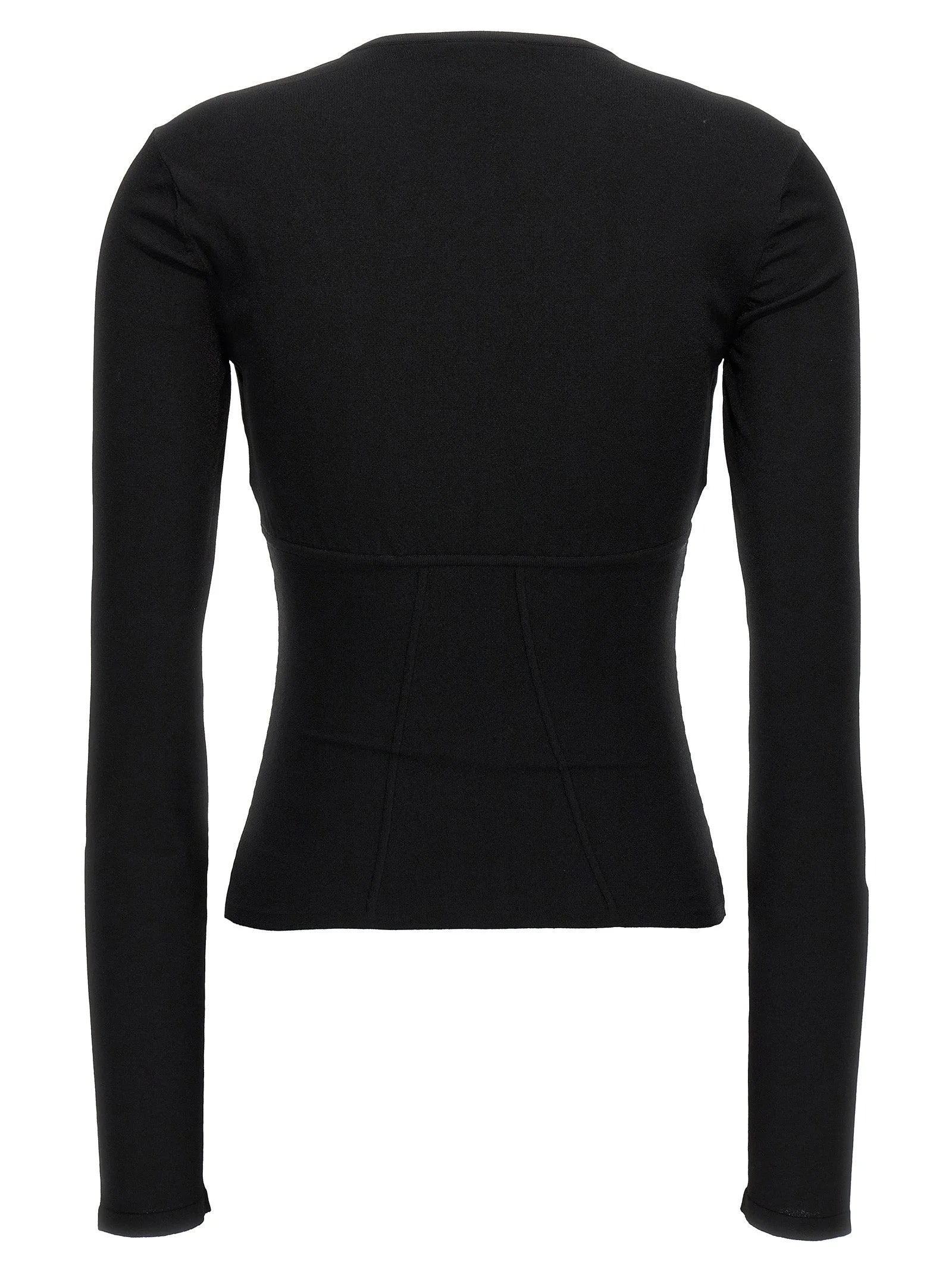 Nensi Dojaka Black Viscose Tank Tops