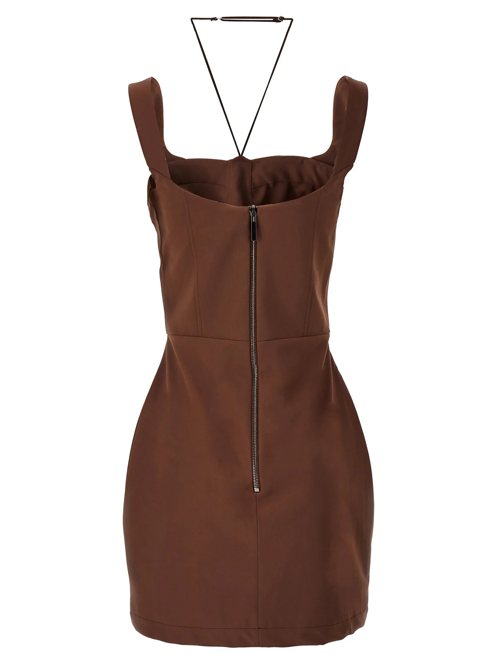 Nensi Dojaka Brown Polyamide Short Dress - IT40