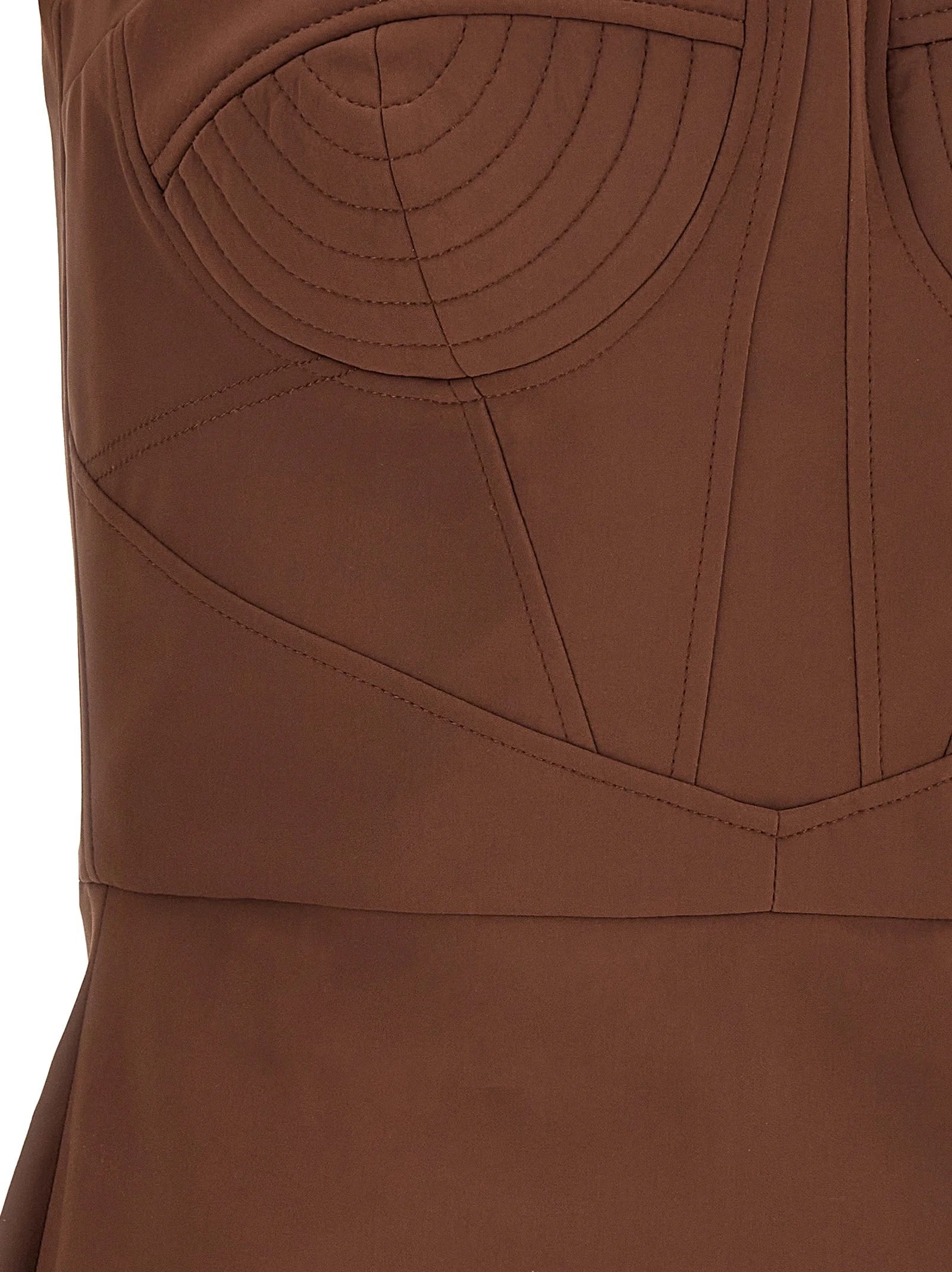 Nensi Dojaka Brown Polyamide Short Dress - IT40