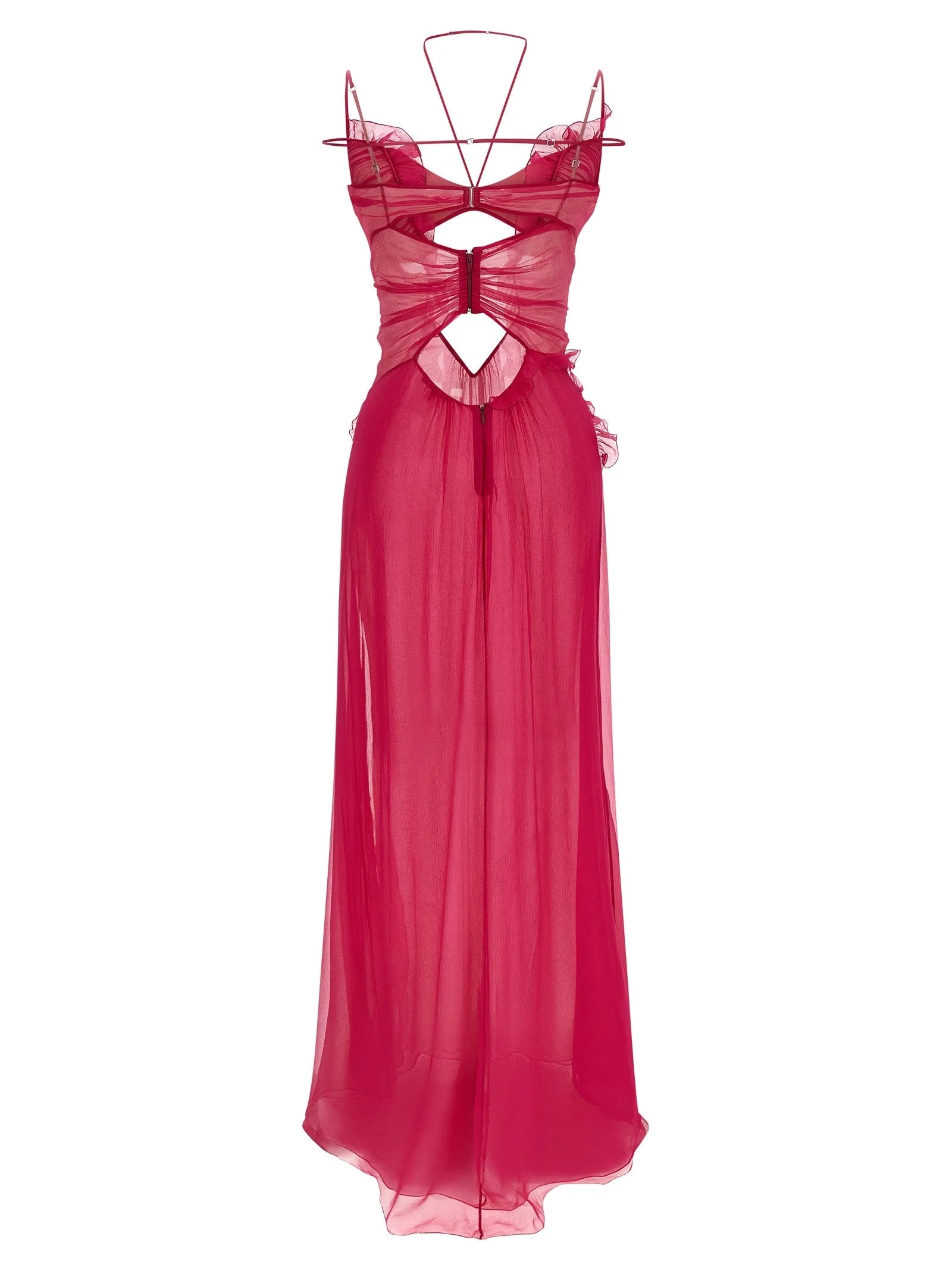 Nensi Dojaka Fuchsia Silk Long Dress - IT42